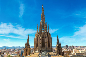 Fototapeta na wymiar Panoramic view of Barcelona