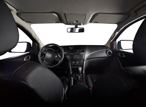 Modern Interior Of Pickup Truck