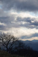 Cloudy Sunset in the Mountains
