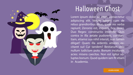 Halloween Ghost Conceptual Banner