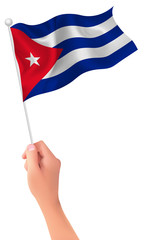キューバ　 国旗　手　アイコン