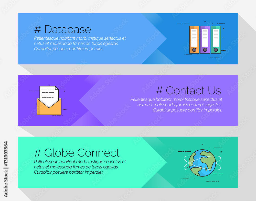 Canvas Prints flat minimal web header banner template in vector