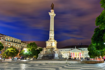 Fototapeta na wymiar Rossio Square - Lisbon, Portugal