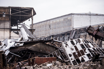 Fototapeta na wymiar Factory Demolition - Youngstown, Ohio