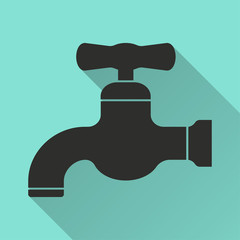 Faucet - vector icon.