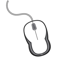 Computer Mouse Color Vector Icon illustration isolated on white background