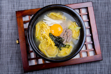dumpling soup ( manduguk ) - korean food
