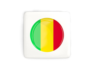 Fototapeta premium Square button with round flag of mali