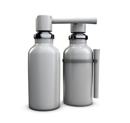 3d Illustration of Throat spray isolated on white background. With clipping path
