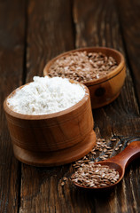 flax seed and flour