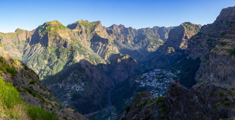 Fototapeta na wymiar Mountain Village Panorama