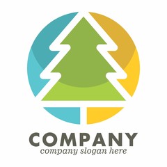 Fototapeta na wymiar Pine Tree logo icon vector template