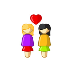women couple icon illustration
