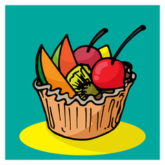 pastry cute vector