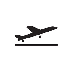 plane taking off icon illustration