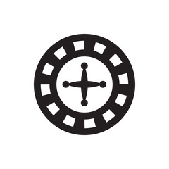 Roulette icon illustration
