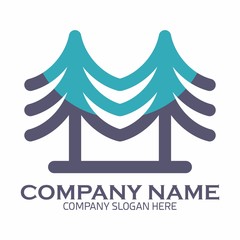 Pine Tree logo icon vector template