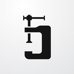 vice clamp icon illustration