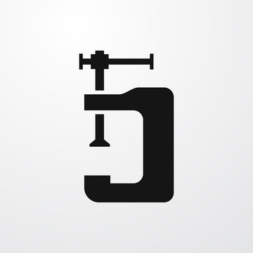 Vice Clamp Icon Illustration