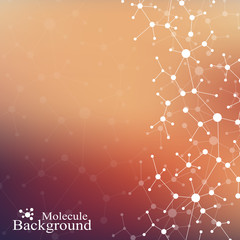 Modern Structure Molecule DNA. Atom. Molecule and communication background for medicine, science, technology, chemistry. Medical scientific backdrop.