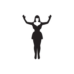 dancing woman icon illustration