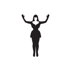 dancing woman icon illustration