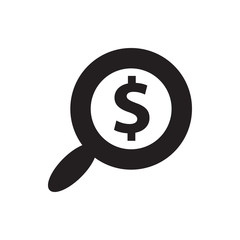 Fototapeta premium search dollar icon illustration
