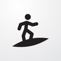 surfing icon illustration