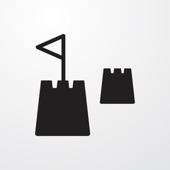 castle tower icon illustration