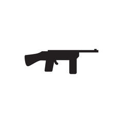 submachine gun icon illustration
