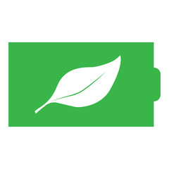 Green energy icon - Glyph style - Green