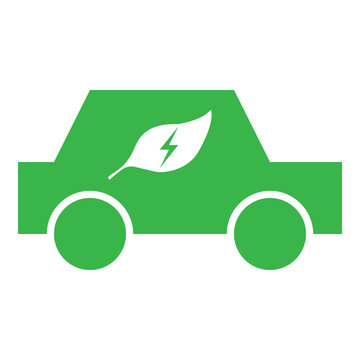 Green car icon -  Glyph style - Green