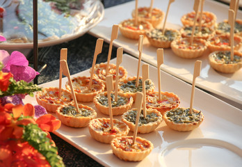 Baked Pie Spinach with Cheese in Banquete
