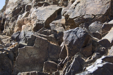 Felsen im mongolischen Altai-Gebirge