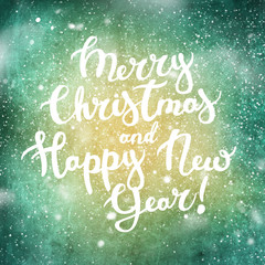 Text Merry Christmas Happy New Year Background