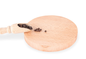 Wood spoon isolated