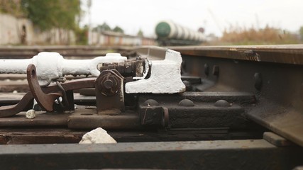 old railroad rails bottom view of the movement