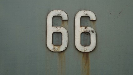 66 old iron road sign background texture symbol United States of America