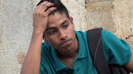 Stressed Teen Boy