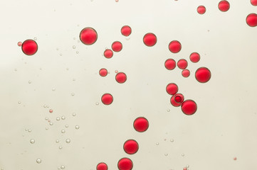 Red soda bubbles