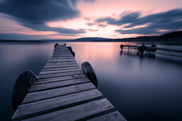 The Blue hour at Port Byala, near the city of Varna, Bulgaria