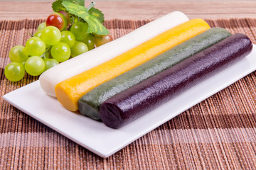 bar rice cake (stick of rounded rice cake , garaetteok) - Korean food