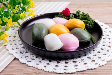 Korean food rice cake - baramtteok, gaepitteok