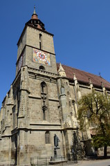 Fototapeta na wymiar Medieval black church in Brasov, Transylvania, Romania