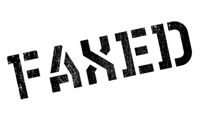 Obraz premium Faxed rubber stamp