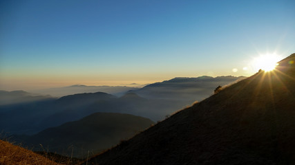 tramonto sulle piccole dolomiti vicentine