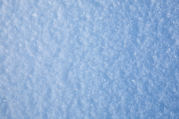 The natural texture of the snow, covered with crystals of frost