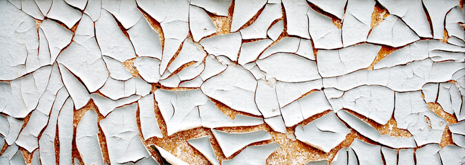 painted wooden fence made of natural wood with old paint