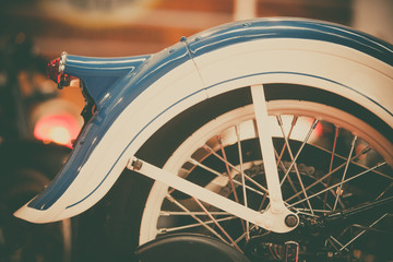Vintage motorcycle rear fender