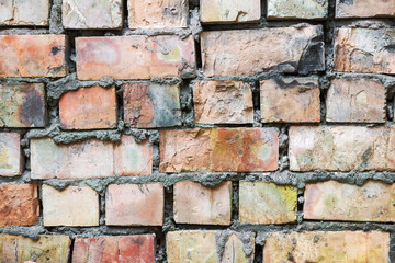 Obraz premium Dirty old brick wall background